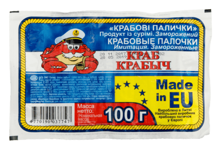 Крабові палички Краб Крабыч 100г.