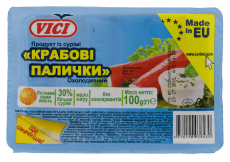 Крабові палички охолоджені, 100 г
