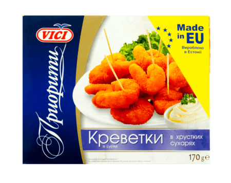 Креветки МІНІ (із сурімі) в паніровці 170г