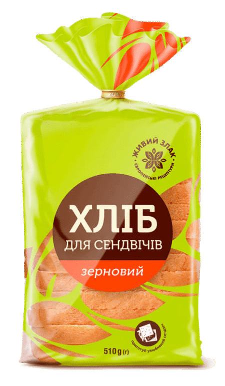 Хліб для сендвічів ЗЕРН. наріз.ск. 0,51 (6шт./ящ.)
