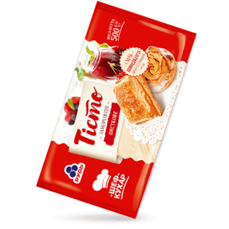 Тісто листкове, Шеф-кухар 0,5кг (24шт./ящ.)