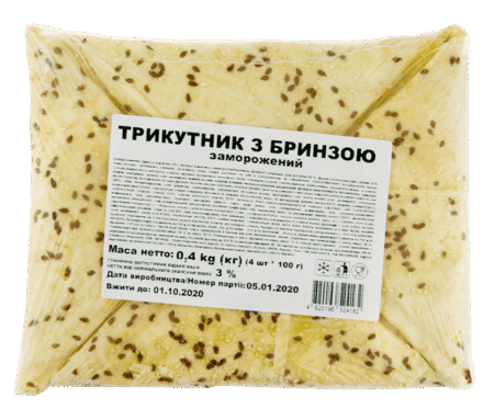 Трикутник з тіста філло з бринзою, 100г (4шт./п 14п/ящ)
