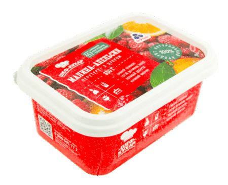 Малина - Апельсин перетерті з цукром, 350г.