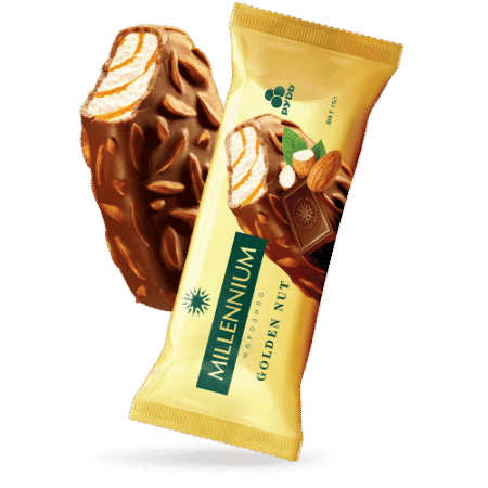 Морозиво ескімо "Millenium "Golden nut", Рудь, 80г