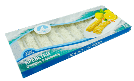 Креветка Torpedo чищена, з/х в паніровці 21/25, 180г