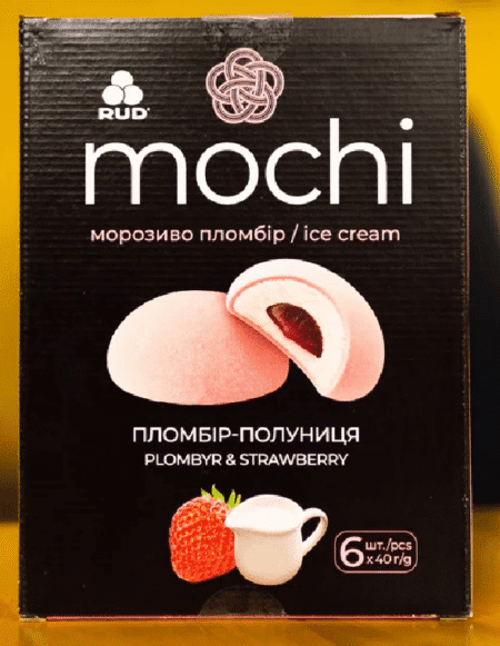 Mochi "Пломбір-полуниця", мультипак, Рудь, 240г