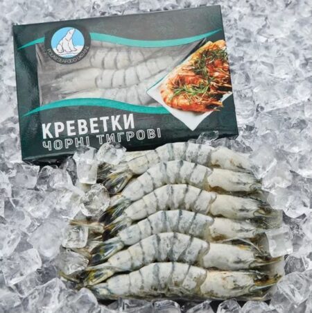 Креветка чорна тигрова З/Г 6/8, 1кг