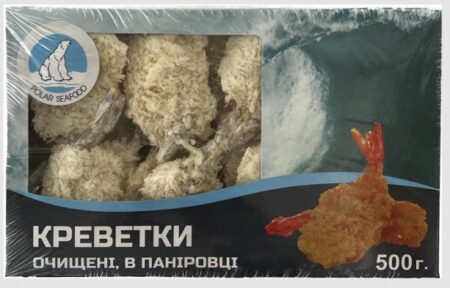 Креветки Butterfly чищена в паніровці, з/хв, 21/25, Polar, 500г