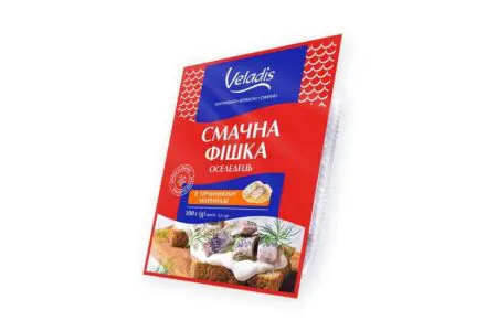 Оселедець, філе-шматок, Смачна фішка, в гірчичному маринаді, Veladis, 100г