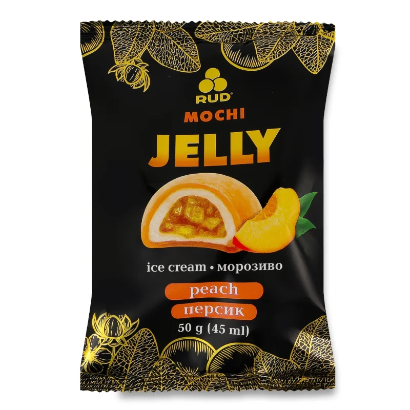 Морозиво десерт Mochi "JELLY ПЕРСИК", Рудь, 50г