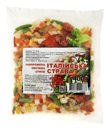 Заморожена овочева суміш Італійська страва, ТМ "Фіорд", 0,4кг