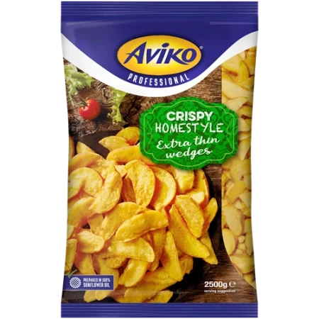 Картопля фрі, екстра тонкі дольки в шкірі, в рисовій паніровці, (809869), Aviko, 2,5кг