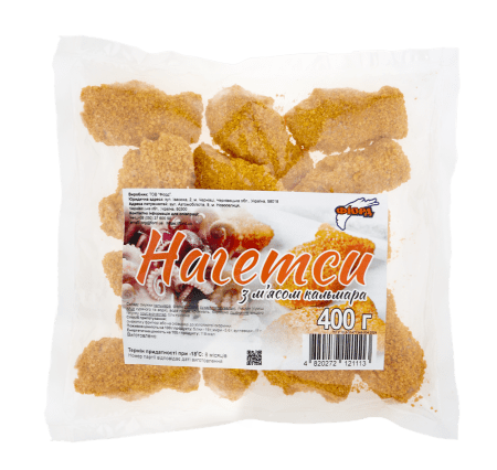 Нагетси з м'ясом кальмара, ТМ Фіорд, 0,4кг