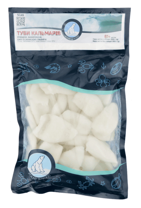 Восьминіг молодий, цілий, чищений, морожений, сирий, 61+, Polar Seafood, 1кг