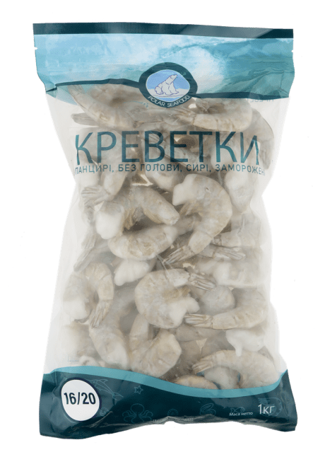 Креветки сирі, б/г, в панц. Easy Peel (без стравох.) 16/20, Polar Seafood, 1кг