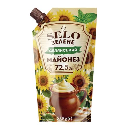 Майонез "Селянський" 72,5%, ТМ "Selo Зелене", 285г