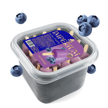 Рудь Ескімо "IMPERIUM mini pops ЧОРНИЦЯ у гл. 36*25г", Рудь, 900г
