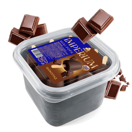 Морозиво Ескімо "IMPERIUM mini pops ШОКОЛАД у гл. 36*25г", Рудь, 900г