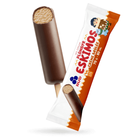 Морозиво Ескімо "Ескімос" крем-брюле (циліндр), Рудь, 70г