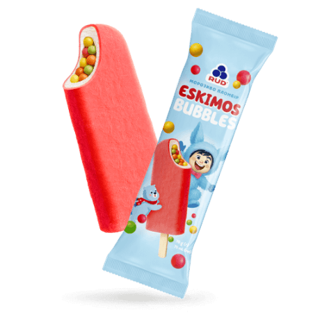 Морозиво Ескімо "Ескімос Bubbles", Рудь, 70г