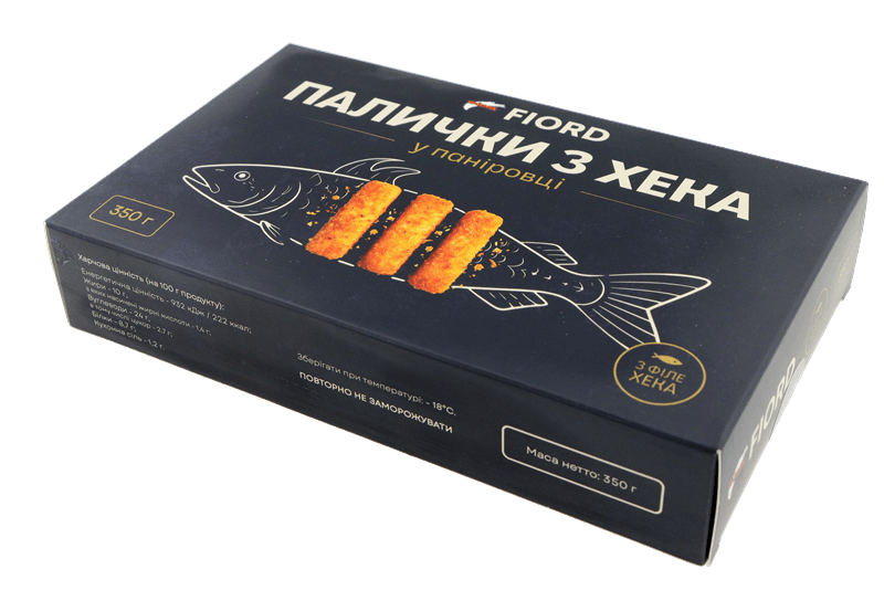 Палички з філе хека в паніровці, ТМ Фіорд, 350г